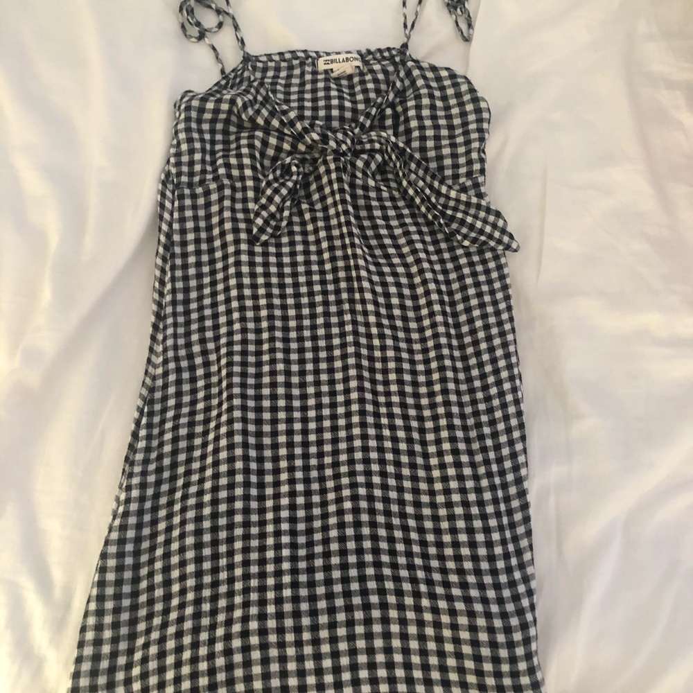 Checkerboard mini dress